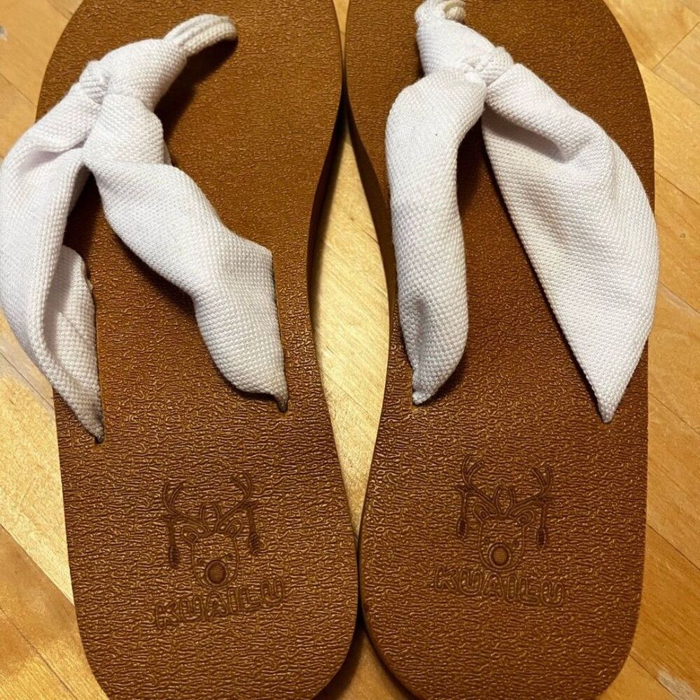 White Flip Flops